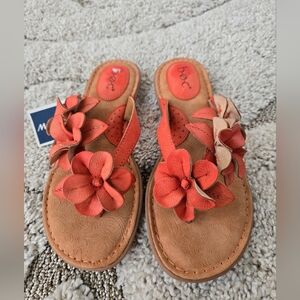 B.O.C Floral Flip Flop Sandals, Size 7